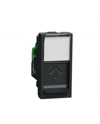 New Unica - 1 X Rj45 Socket - 1 M - Cat. 6 - Stp - Straight - Shutter - Anthra