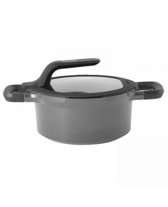 Covered Stay-Cool Stockpot Grey 28 Cm - Gem