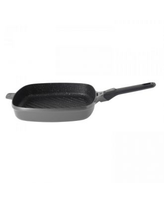 Square Grill Pan With Detachable Handle Grey 28 Cm – Gem