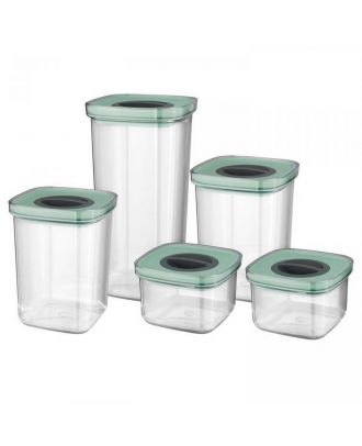 5Pcs Polypropylene Smart Seal Food Containers Twist Lock System – Leo