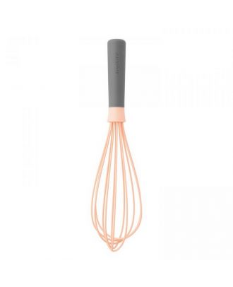 Silicone Whisk 28 Cm, Pink & Gray - Leo