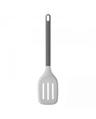 Silicone Slotted Turner Spatula, Grey – Leo