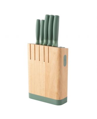 6-Pcs Knife Set Forest With Stand - Leo