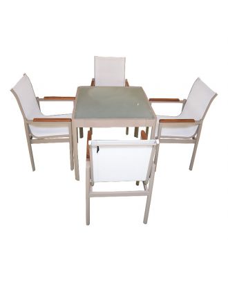 Marbella Dining Table 90Cm, Off-White