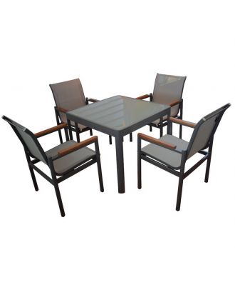 Marbella Gray Square Dinner 90 Cm