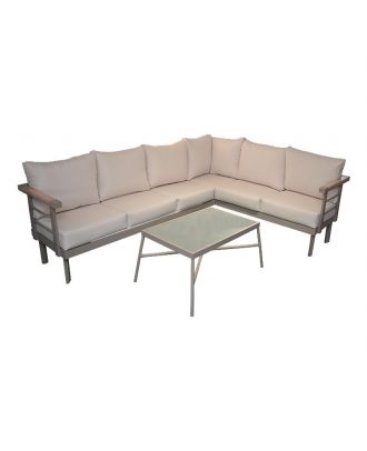 Link - Right Outdoor Sofa L-Shape, Dark Beige