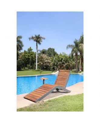 Gray Rivage Aluminum Chaise Longue * Arocco