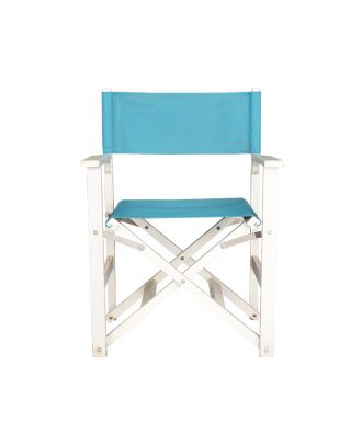 Director'S Chair White × Turquoise