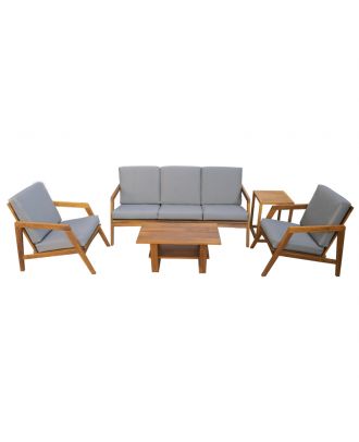 Nordic Outdoor Sofa Set Oroco Wood X Grey